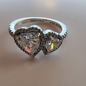 Pandora Sparkling Halo Hearts Ring
